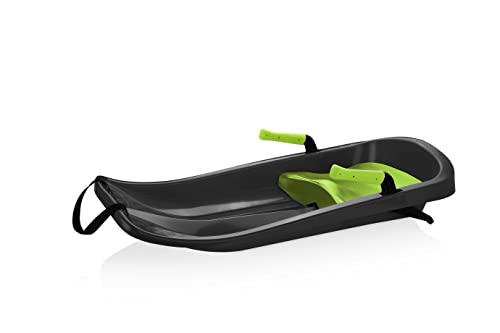 Gizmo Riders Tron Snow Sleds for Kids - Toboggan Sled, Bobsled, Durable Plastic Sled with Hand Brakes, Tow Strap, Anti-Slip Seat, Lightweight, Outdoor Toys, Snow Toys, Ages 3+, Up to 120 lbs