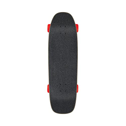 Santa Cruz Amoeba Street Cruzer Complete Skateboard, Black/White/Red, 29.4"x8.4"