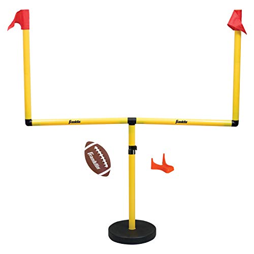 Franklin Sports Youth Football Goal-Post Set — Kids’ Football Goal Post with Mini Football — Fun Football Goal for All Ages — Easy Assembly — Adjustable Height — Weighted Base