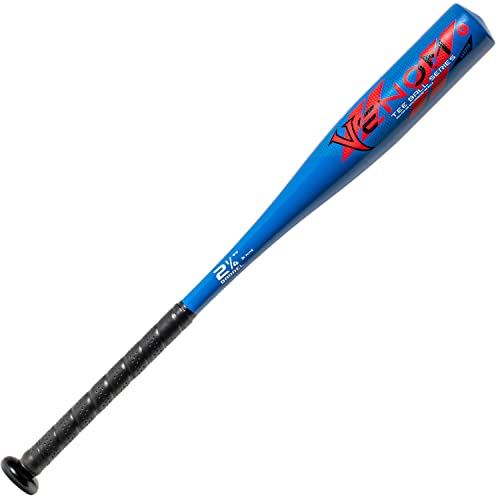 Franklin Sports Venom Aluminum Official Youth Tee Ball Bat - USA Regulation Approved - Perfect for Soft Core T-Balls - 24 Inch/13 Ounce (-11) Blue