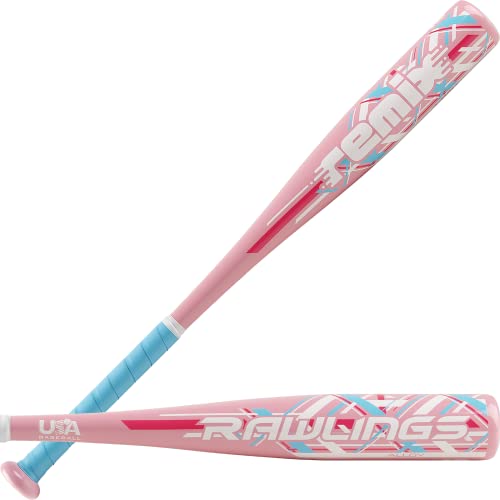 Rawlings Remix T-Ball Bat | USA Baseball | -12 | 1 Pc. Aluminum | 2 1/4 Barrel | Pink | 24 inch