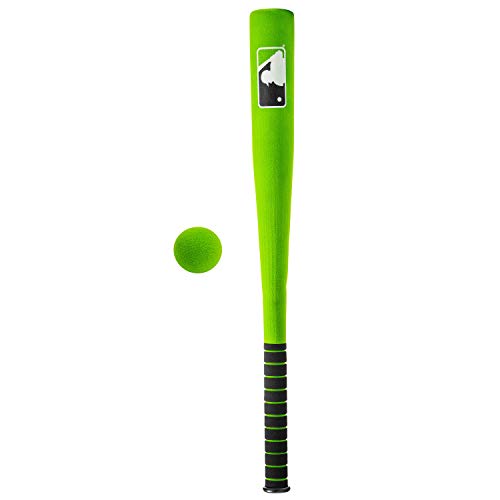 Franklin Sports MLB Kids Foam Baseball Bat + Ball Set - Toy Bat + Foam Ball Set for Kids + Toddlers - Standard Barrel - Green - 27"