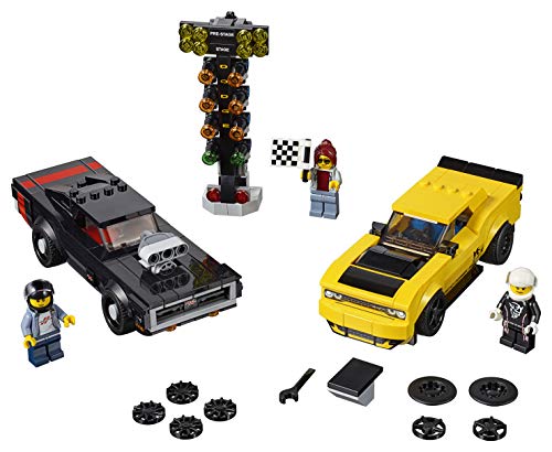 LEGO Speed Champions 2018 Dodge Challenger SRT Demon and 1970 Dodge Charger R/T 75893 Building Kit (478 Pieces)