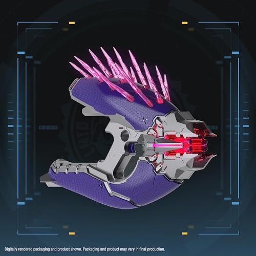 NERF LMTD Halo Needler Dart-Firing Blaster, Light-Up Needles, 10-Dart Rotating Drum, 10 Elite Darts, Game Card with in-Game Content