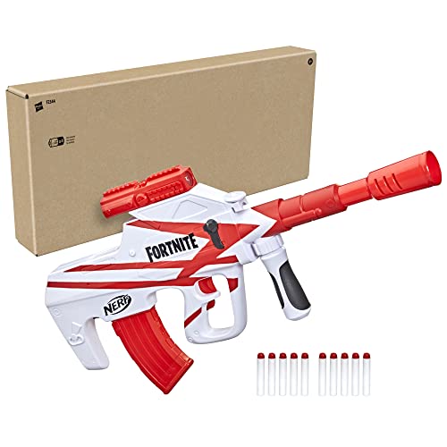 NERF Fortnite B-AR Motorized Dart Blaster -- Fortnite Converge Wrap, Motorized 10-Dart Blasting, 10-Dart Clip, 10 Official Elite Darts