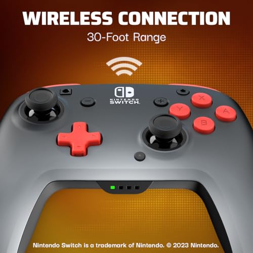 PDP REMATCH Wireless Controller: Black Fade for Nintendo Switch, Nintendo Switch - OLED Model