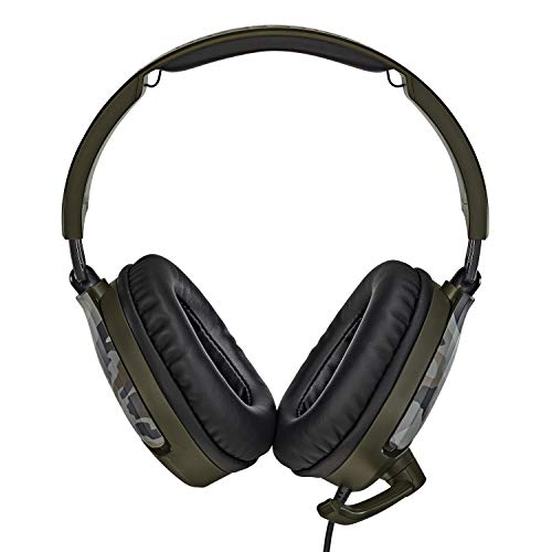 Turtle Beach Recon 70 Multiplatform Gaming Headset for Xbox Series X/ S, Xbox One, PS5, PS4, PlayStation, Nintendo Switch, Mobile,& PC with 3.5mm-Flip-to-Mute Mic, 40mm Speakers-Green Camo