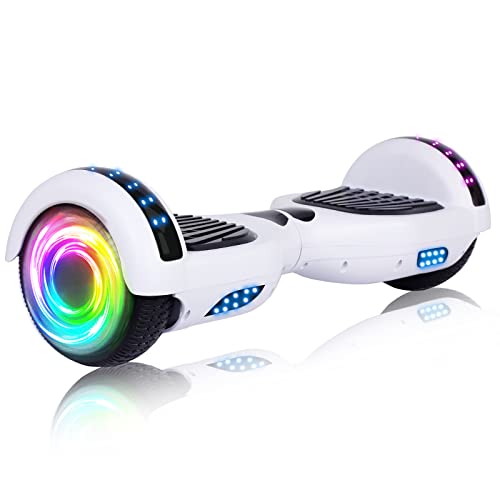 SISIGAD Hoverboard for Kids Ages 6-12, with Built-in Bluetooth Speaker and 6.5" Colorful Lights Wheels, Safety Certified Self Balancing Scooter Gift for Kids