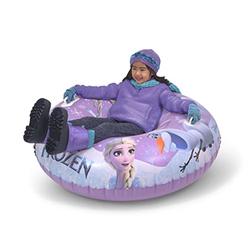 GoFloats Winter Snow Tube - Inflatable Sled for Kids and Adults (Choose from Unicorn, Disney's Frozen, Ice Dragon, Polar Bear, Penguin, Flamingo)