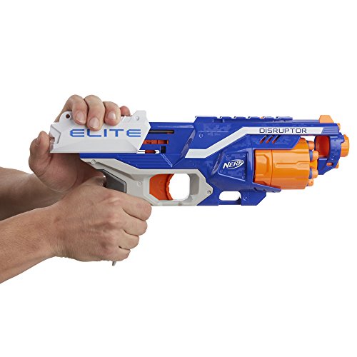 NERF Disruptor Elite Blaster - 6-Dart Rotating Drum, Slam Fire, Includes 6 Official Elite Darts - for Kids, Teens, Adults, (Amazon Exclusive)