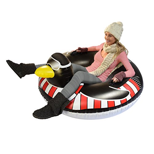 GoFloats Winter Snow Tube - Inflatable Sled for Kids and Adults (Choose from Unicorn, Disney's Frozen, Ice Dragon, Polar Bear, Penguin, Flamingo)