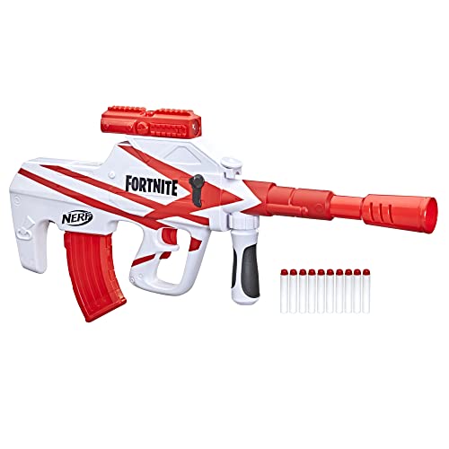 NERF Fortnite B-AR Motorized Dart Blaster -- Fortnite Converge Wrap, Motorized 10-Dart Blasting, 10-Dart Clip, 10 Official Elite Darts