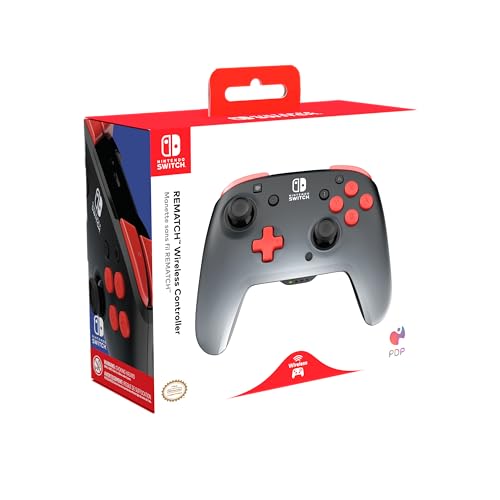 PDP REMATCH Wireless Controller: Black Fade for Nintendo Switch, Nintendo Switch - OLED Model