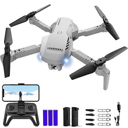 RADCLO Drone with Camera - 1080P HD FPV Foldable Mini Drone with Carrying Case, 2 Batteries, 90° Adjustable Lens, One Key Take Off/Land, Altitude Hold, 360° Flip, Gifts Toys for Boys and Girls