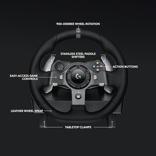 Logitech G920 Driving Force Racing Wheel and Pedals, Force Feedback + Logitech G Driving Force Shifter - Xbox Series X|S, Xbox One and PC, Mac - Black