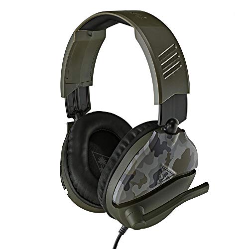 Turtle Beach Recon 70 Multiplatform Gaming Headset for Xbox Series X/ S, Xbox One, PS5, PS4, PlayStation, Nintendo Switch, Mobile,& PC with 3.5mm-Flip-to-Mute Mic, 40mm Speakers-Green Camo