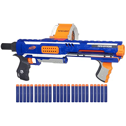 Nerf Rampage N-Strike Elite Toy Blaster with 25 Dart Drum Slam Fire for Kids, Teens, & Adults (Amazon Exclusive)