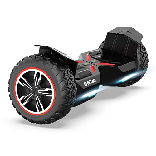 Gotrax E4 Hoverboard with 8.5" Offroad Tires, Music Speaker and 7.5mph & 7.5 Miles, UL2272 Certified, Dual 250W Motor and 144Wh Battery All Terrain Self Balancing Scooters for 44-220lbs Kid Adult