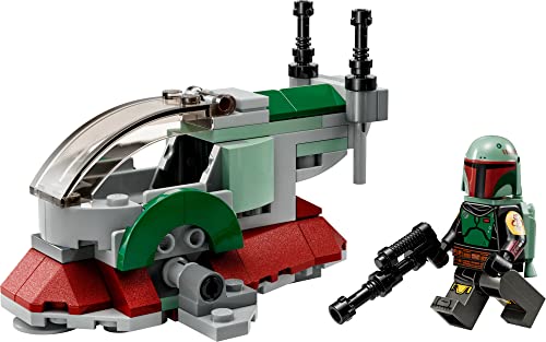 LEGO Star Wars Boba Fett's Starship Microfighter 75344, Building Toy Vehicle with Adjustable Wings and Flick Shooters, The Mandalorian Set for Kids