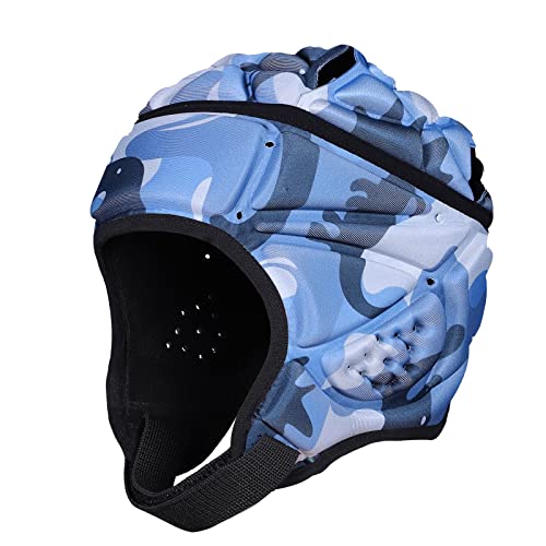 DGXINJUN Soft Shell Protective Headgear 7 V 7 Rugby Headguards Padding Padded Helmet Goalkeeper Adjustable Soccer Goalie Helmet Support Rugby Flag Football Helmet Youth Kids Adults