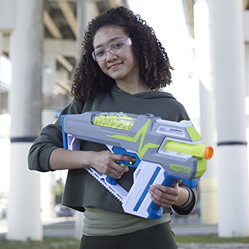 NERF Hyper Mach-100 Fully Motorized Blaster, Eyewear, Up to 110 FPS Velocity, Easy Reload