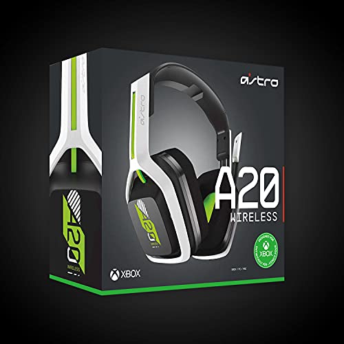 ASTRO Gaming A20 Wireless Headset Gen 2 for Xbox Series X | S, Xbox One, PC & Mac - White /Green