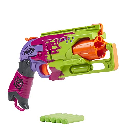 NERF Zombie Strike Hammershot Blaster, 5 Official Darts - Color Scheme (Amazon Exclusive)