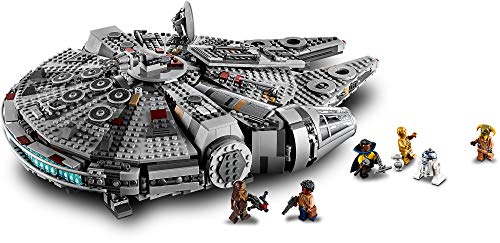 LEGO Star Wars Millennium Falcon 75257 Building Set - Starship Model with Finn, Chewbacca, Lando Calrissian, Boolio, C-3PO, R2-D2, and D-O Minifigures, The Rise of Skywalker Movie Collection