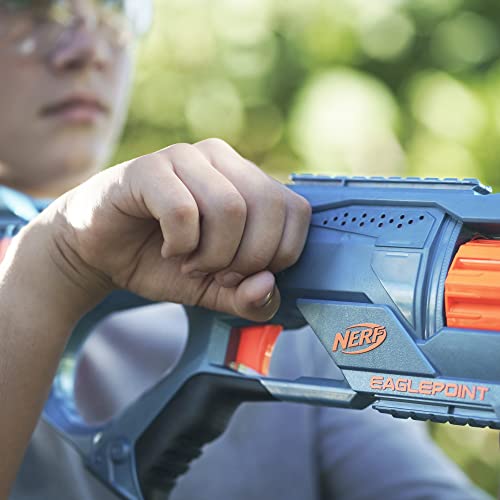 NERF Elite 2.0 Eaglepoint RD-8 Blaster - 8-Dart Drum, Detachable Scope and Barrel, 16 Official Elite Darts, Bolt Action