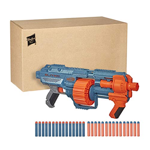 Nerf Elite 2.0 Shockwave RD-15 Dart Blaster, 30 Nerf Elite Darts, 15-Dart Rotating Drum, Kids Outdoor Toys for 8 Year Old Boys & Girls and Up