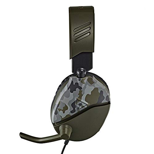 Turtle Beach Recon 70 Multiplatform Gaming Headset for Xbox Series X/ S, Xbox One, PS5, PS4, PlayStation, Nintendo Switch, Mobile,& PC with 3.5mm-Flip-to-Mute Mic, 40mm Speakers-Green Camo