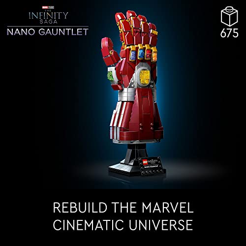 LEGO Marvel Nano Gauntlet, Iron Man Model with Infinity Stones, 76223 Avengers: Endgame Film Set, Collectable Memorabilia, Gift Idea for Adults and Teens