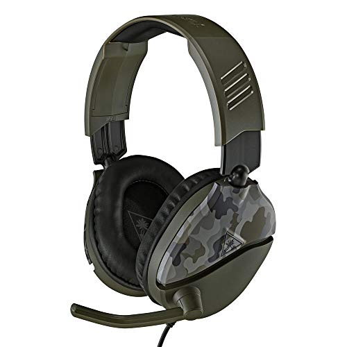 Turtle Beach Recon 70 Multiplatform Gaming Headset for Xbox Series X/ S, Xbox One, PS5, PS4, PlayStation, Nintendo Switch, Mobile,& PC with 3.5mm-Flip-to-Mute Mic, 40mm Speakers-Green Camo