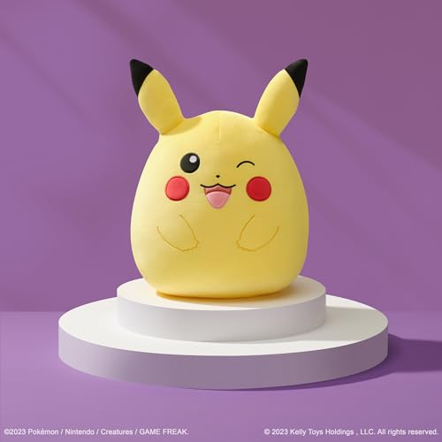 Squishmallows Pokemon 14-Inch Pikachu Plush - Add Pikachu to Your Squad, Ultrasoft Stuffed Animal Large Plush, Official Kelly Toy Plush