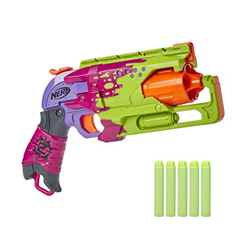 NERF Zombie Strike Hammershot Blaster, 5 Official Darts - Color Scheme (Amazon Exclusive)