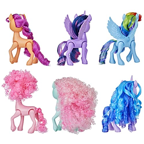 My Little Pony Dolls Rainbow Celebration, 6 Pony Figure Set, 5.5-Inch Dolls, Toys for 3 Year Old Girls and Boys, Unicorn Toys (Amazon Exclusive)