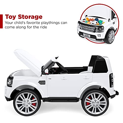 Best Choice Products 12V 3.7 MPH 2-Seater Licensed Land Rover Ride On Car Toy w/Parent Remote Control, MP3 Player - White