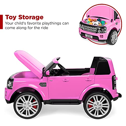 Best Choice Products 12V 3.7 MPH 2-Seater Licensed Land Rover Ride On Car Toy w/Parent Remote Control, MP3 Player - Pink