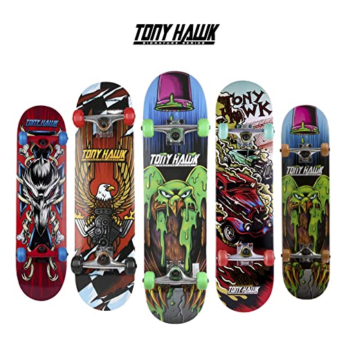 Tony Hawk 31" Skateboard - Signature Series 1 Skateboard with Pro Trucks, Full Grip Tape, 9-Ply Maple Deck, Ideal for All Experience Levels