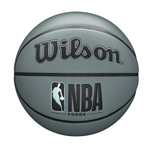 WILSON NBA Forge Series Indoor/Outdoor Basketball - Forge, Blue Grey, Size 5-27.5"