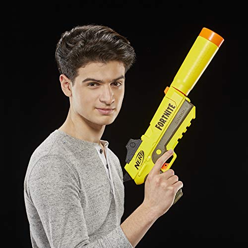 NERF Fortnite SP-L Elite Dart Blaster with Detachable Barrel and 6 Official Nerf Fortnite Elite Darts (Amazon Exclusive)