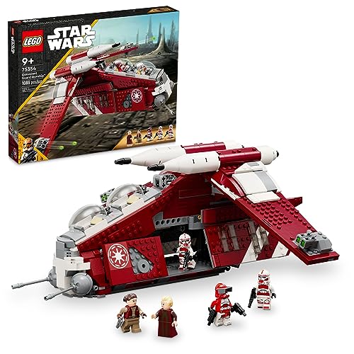 LEGO Star Wars: The Clone Wars Coruscant Guard Gunship 75354 Buildable Toy for 9 Year Olds, Gift Idea Fans Including Chancellor Palpatine, Padme and 3 Trooper Minifigures