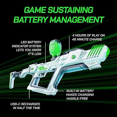 The Supersized Gel Blaster Surge XL - Longest 150+ Foot Range - Extreme Power & Adjustability - Fastest Blaster with 150-250 FPS - Semi, Full-Auto, Triple Burst Modes - Ages 14+