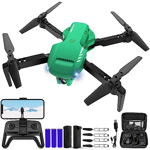 RADCLO Drone with Camera - 1080P HD FPV Foldable Drone with Carrying Case, 2 Batteries, 90° Adjustable Lens, One Key Take Off/Land, Altitude Hold, 360° Flip, Toys Gifts for Kids and Adults