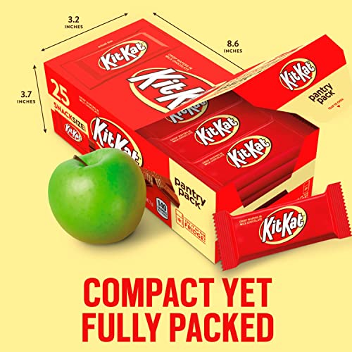 KIT KAT Milk Chocolate Wafer Snack Size, Candy Pantry Packs, 12.25 oz (25 Pieces, 12 Count)