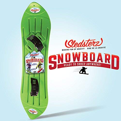 The Original Sledsterz Kids' Snowboard by Geospace in Green