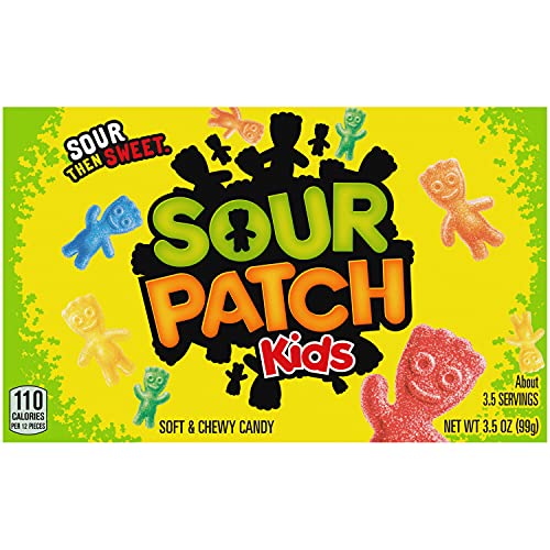 SOUR PATCH KIDS Soft & Chewy Candy, Christmas Candy Stocking Stuffers, 12 - 3.5 oz Boxes