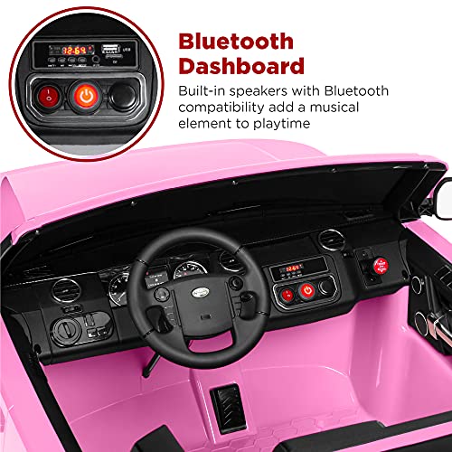 Best Choice Products 12V 3.7 MPH 2-Seater Licensed Land Rover Ride On Car Toy w/Parent Remote Control, MP3 Player - Pink