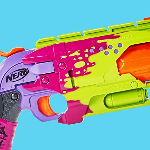 NERF Zombie Strike Hammershot Blaster, 5 Official Darts - Color Scheme (Amazon Exclusive)