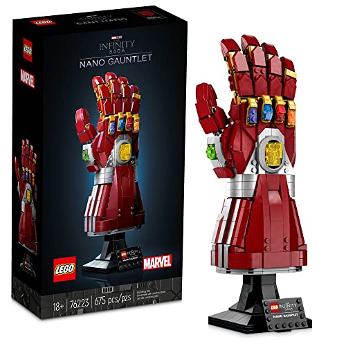 LEGO Marvel Nano Gauntlet, Iron Man Model with Infinity Stones, 76223 Avengers: Endgame Film Set, Collectable Memorabilia, Gift Idea for Adults and Teens